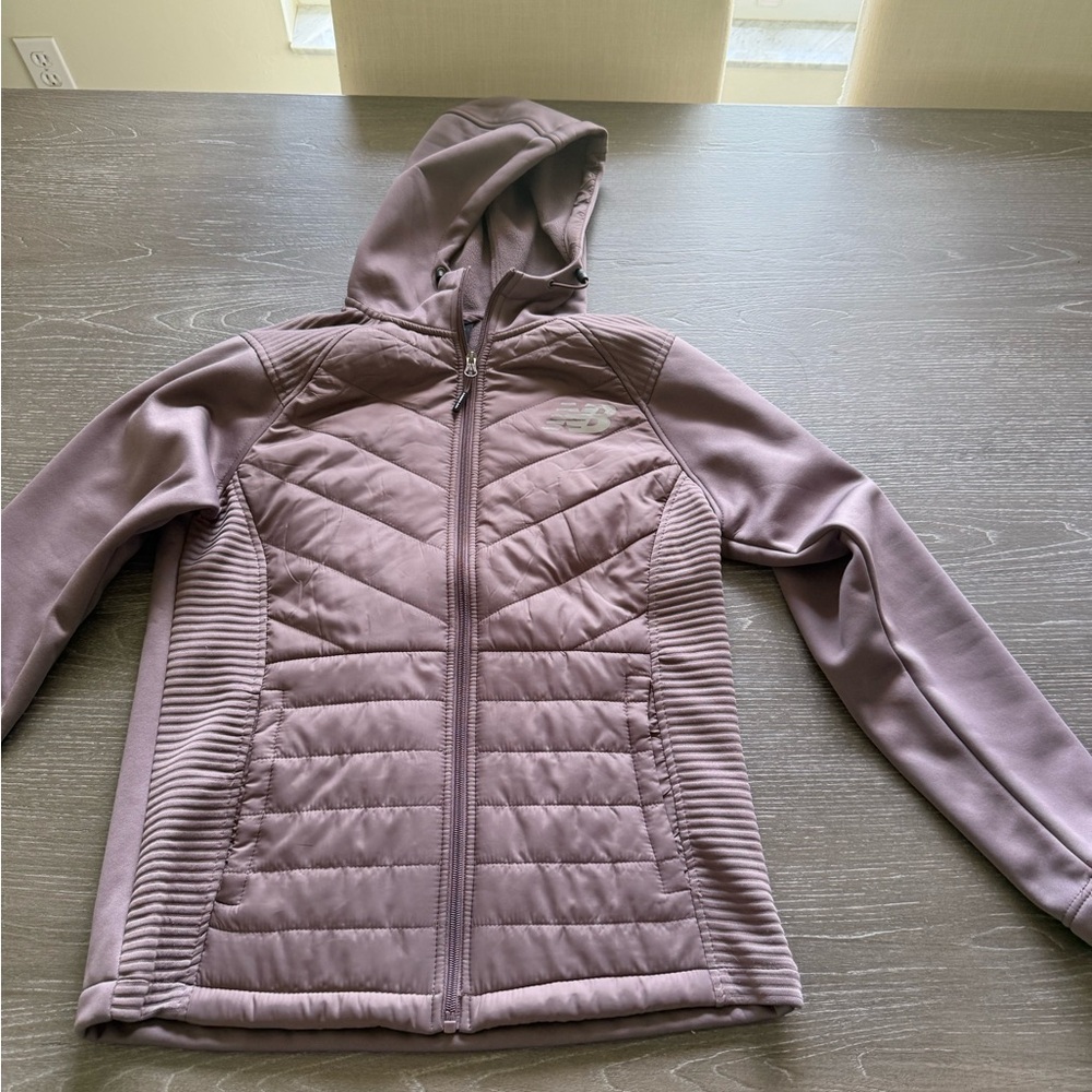 Women's Quilted Hooded Jacket in Mauve. Like new